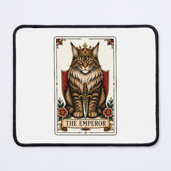 Item preview, The Emperor Tarot Cat Maine Coon designed and sold by Old's Cool Cat Studio.