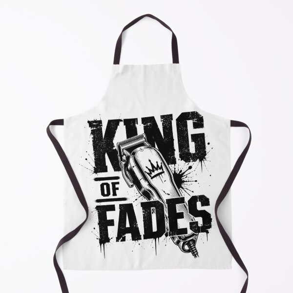 Aperçu de l'œuvre King Of Fades Barbier Clipper Crown Typographie créée et vendue par Barber MD Culture.