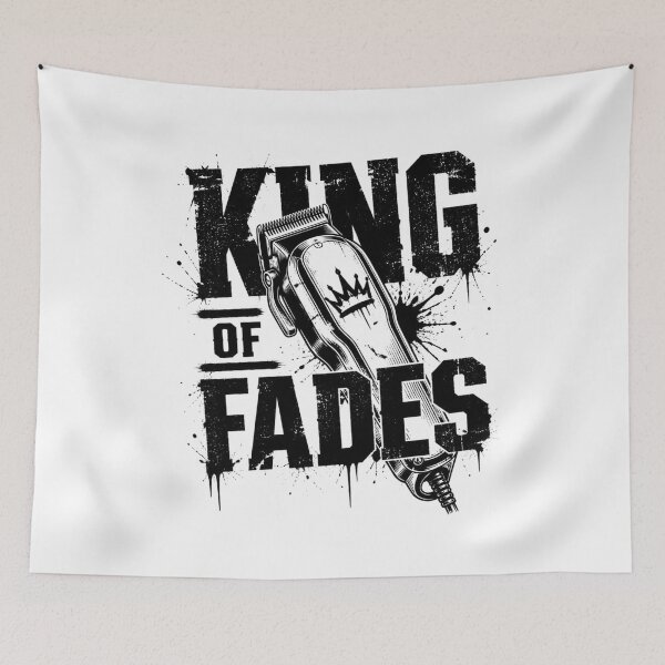 Item preview, King Of Fades Barber Clipper Crown Typography designed and sold by Barber MD Culture.