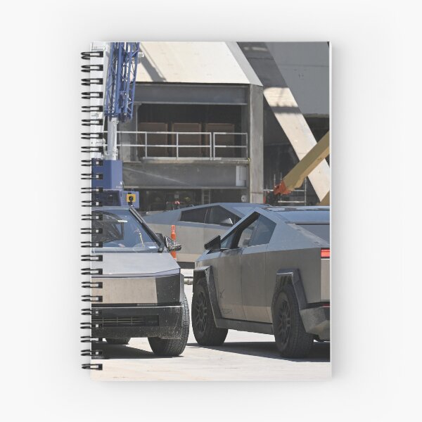 Item preview, Tesla Cyber Trucks outside SpaceX Starbase launch facility designed and sold by STFPhotoAgency.