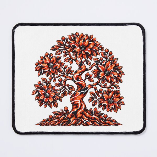 Item preview, Orange Koi Floral Tree of Life – Japanese Inspired Botanical Art designed and sold by Awarrie.