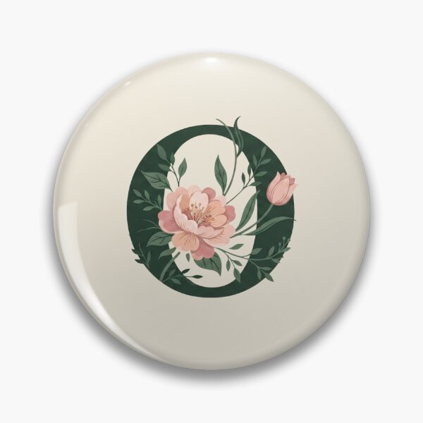 Item preview, Blush pink Floral Letter O Monogram Botanical designed and sold by ITCHAWAWAA.