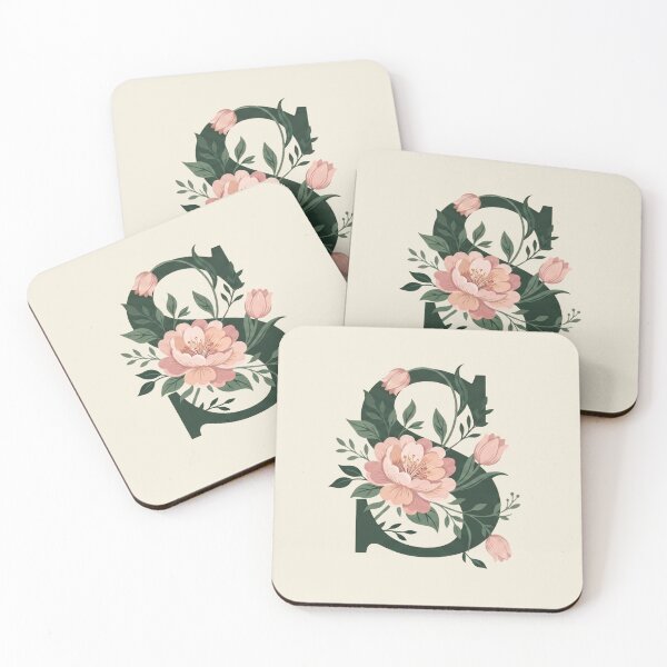 Item preview, Blush pink Floral Letter S Monogram Botanical designed and sold by ITCHAWAWAA.