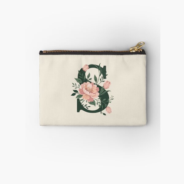 Item preview, Blush pink Floral Letter S Monogram Botanical designed and sold by ITCHAWAWAA.