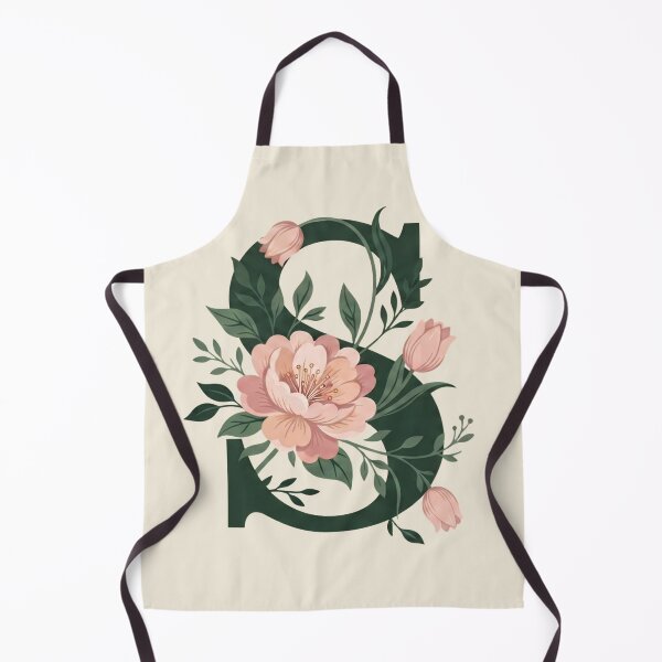 Item preview, Blush pink Floral Letter S Monogram Botanical designed and sold by ITCHAWAWAA.