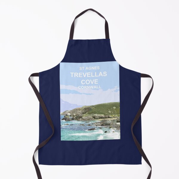 Item preview, St Agnes Cornwall. Trevellas Cove Cornish Travel poster Uk designed and sold by BarbaraGlebska.