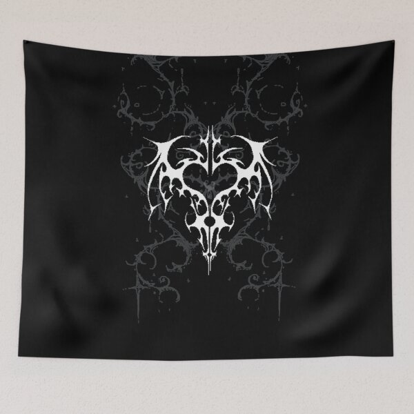 Item preview, Cyber Sigilism Gothic Heart Bat Wings | Dark Alt Aesthetic designed and sold by BrontesWhimsyStore.