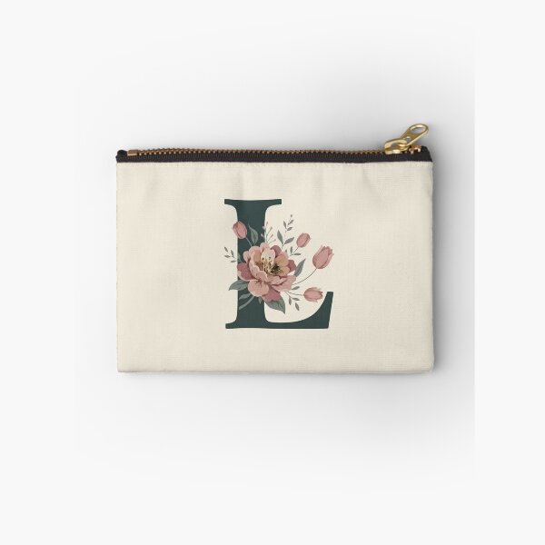 Item preview, Blush pink Floral Letter L Monogram Botanical designed and sold by ITCHAWAWAA.