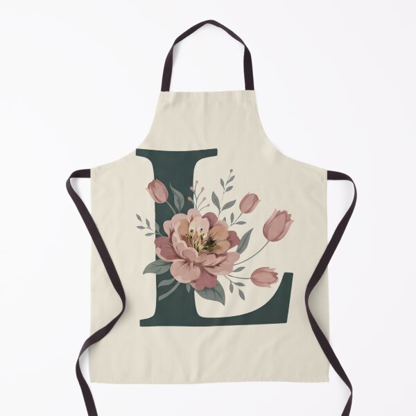Item preview, Blush pink Floral Letter L Monogram Botanical designed and sold by ITCHAWAWAA.
