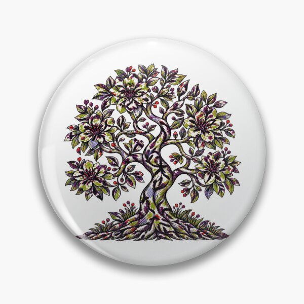 Item preview, Vintage Multicolor Floral Tree of Life – Artistic Botanical Design designed and sold by Awarrie.