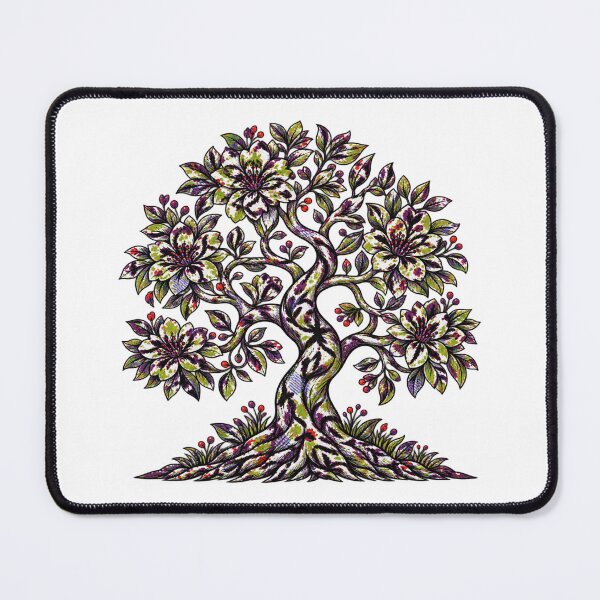 Item preview, Vintage Multicolor Floral Tree of Life – Artistic Botanical Design designed and sold by Awarrie.