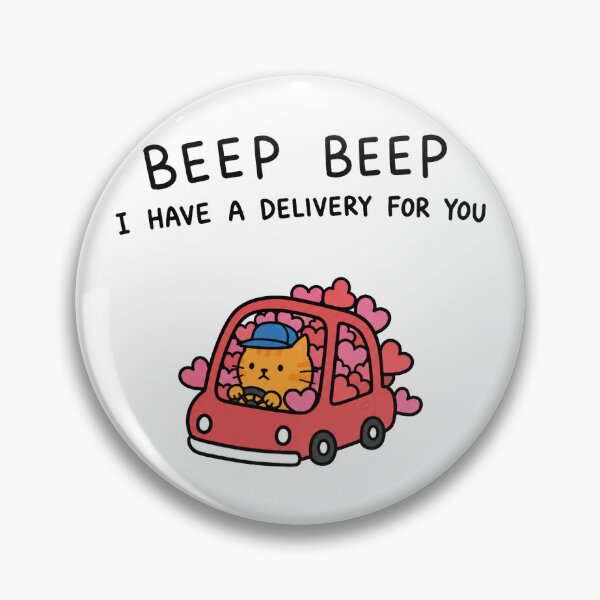 Item preview, Beep Beep I Have a Valentine Delivery for You Cute Cat designed and sold by MonkiFlipp.
