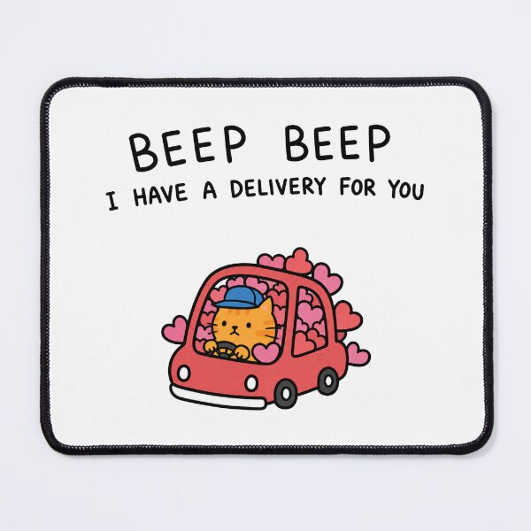 Item preview, Beep Beep I Have a Valentine Delivery for You Cute Cat designed and sold by MonkiFlipp.