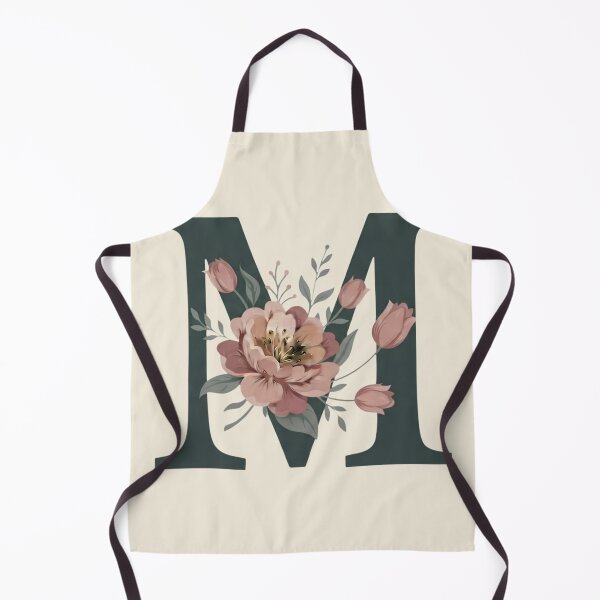 Item preview, Blush pink Floral Letter M Monogram Botanical designed and sold by ITCHAWAWAA.