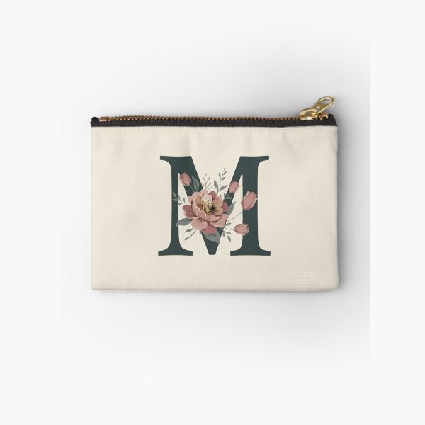 Item preview, Blush pink Floral Letter M Monogram Botanical designed and sold by ITCHAWAWAA.