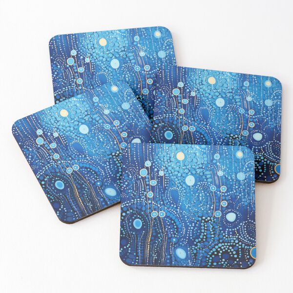 Item preview, Aboriginal Inspired Dot Art - Oxygen Ocean Water Bubbles designed and sold by GrinGalore.