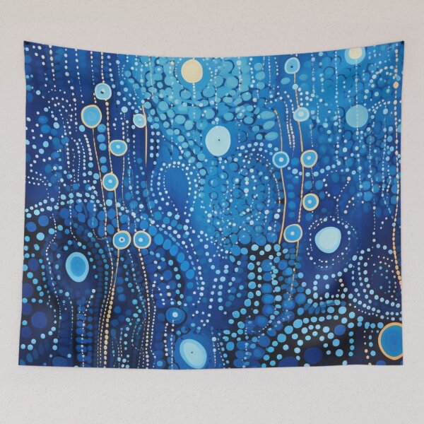 Item preview, Aboriginal Inspired Dot Art - Oxygen Ocean Water Bubbles designed and sold by GrinGalore.
