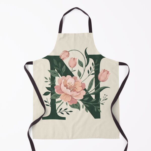 Item preview, Blush pink Floral Letter N Monogram Botanical designed and sold by ITCHAWAWAA.