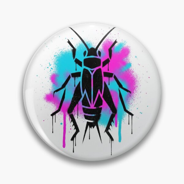 Item preview, Neon Street Art Cricket Insect Spray Paint designed and sold by BeaBuzz.