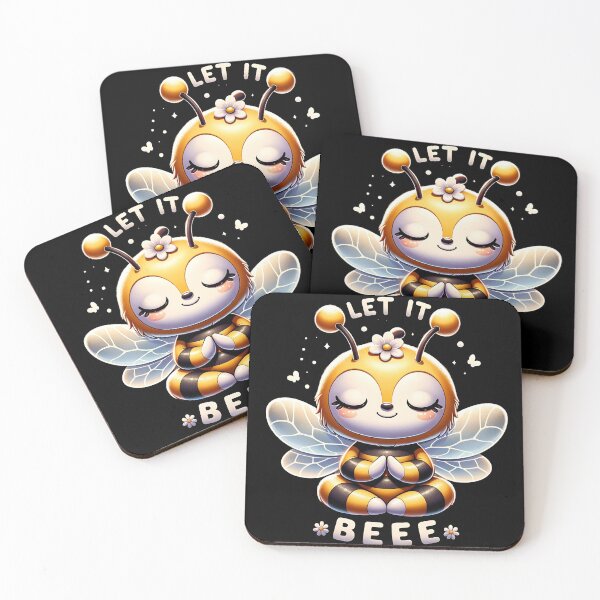 Item preview, Let It Bee Meditation Bee Yoga Kawaii designed and sold by Loona97.