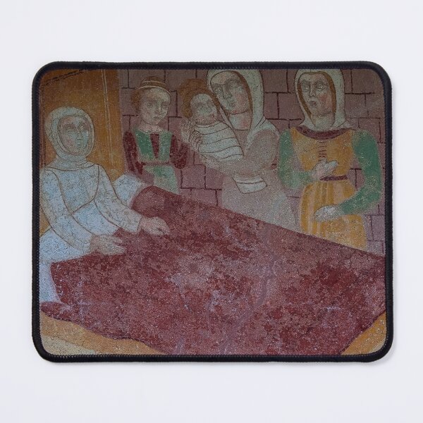 Item preview, Birth of future Saint in Late Medieval fresco designed and sold by TerryKerrImages.