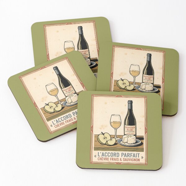 Item preview, L'Accord Parfait - French Sauvignon Blanc & Chèvre Foodie Art designed and sold by FreiherrPK.