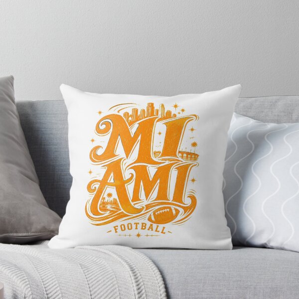 Item preview, Miami Football Retro City Skyline Graphic designed and sold by BroadheadA.