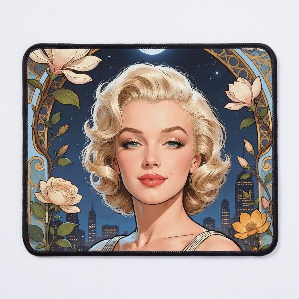 Item preview, Marilyn Monroe Western Comic Vintage Art Nouveau Floral designed and sold by BorgSpareParts.