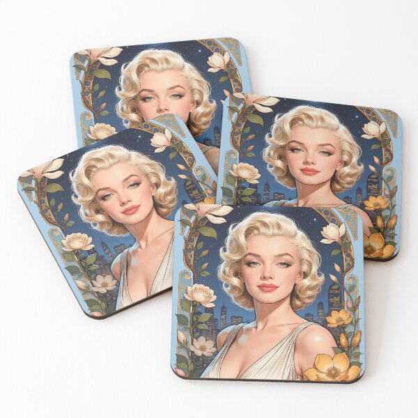 Item preview, Marilyn Monroe Western Comic Vintage Art Nouveau Floral designed and sold by BorgSpareParts.