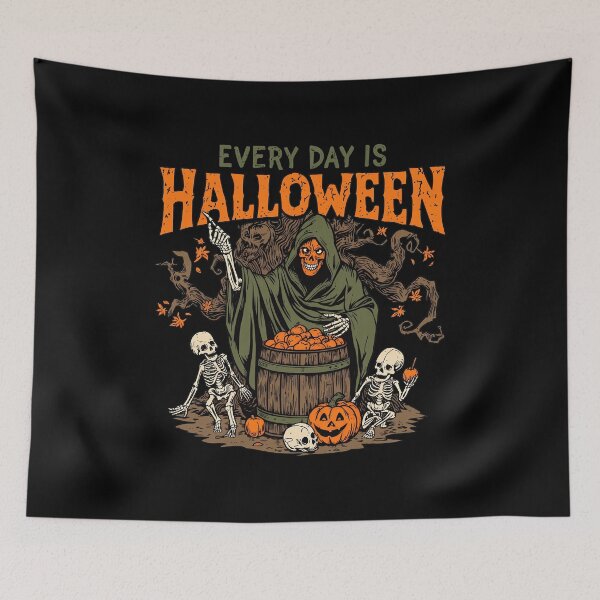 Item preview, Every Day Is Halloween Spooky Skeleton designed and sold by anAubry01.