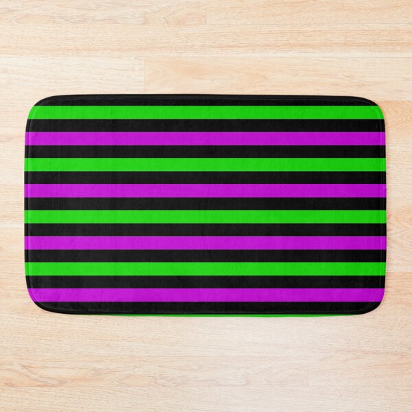 Item preview, Purple and Green Stripes Design Black  designed and sold by PatternTitan.