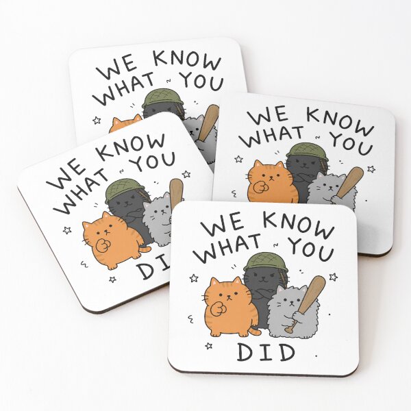 Item preview, We Know What You Did Funny Cat Meme Cute Cats Humor designed and sold by MonkiFlipp.