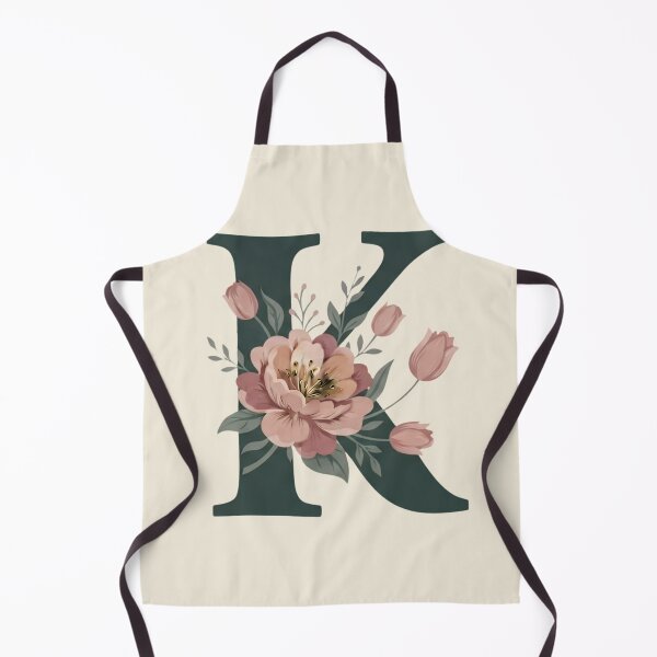 Item preview, Blush pink Floral Letter K Monogram Botanical designed and sold by ITCHAWAWAA.