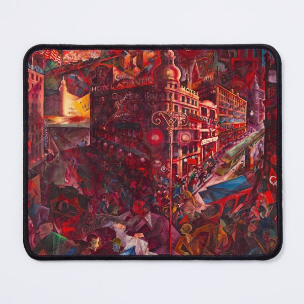 Item preview, Metropolis bustling cityscape art print cubism futurism painting by George Grosz designed and sold by Jéanpaul  Ferro.