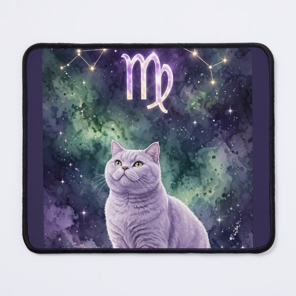 Item preview, Mystical Virgo Cat With Golden Constellation Crown designed and sold by Moody Vibes Studio.