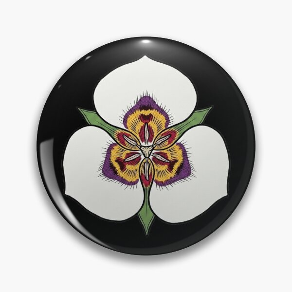 Item preview, Calochortus Venustus - Butterfly Mariposa Lily Pop Art Botanical Print designed and sold by FreiherrPK.