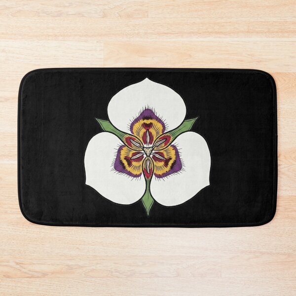 Item preview, Calochortus Venustus - Butterfly Mariposa Lily Pop Art Botanical Print designed and sold by FreiherrPK.