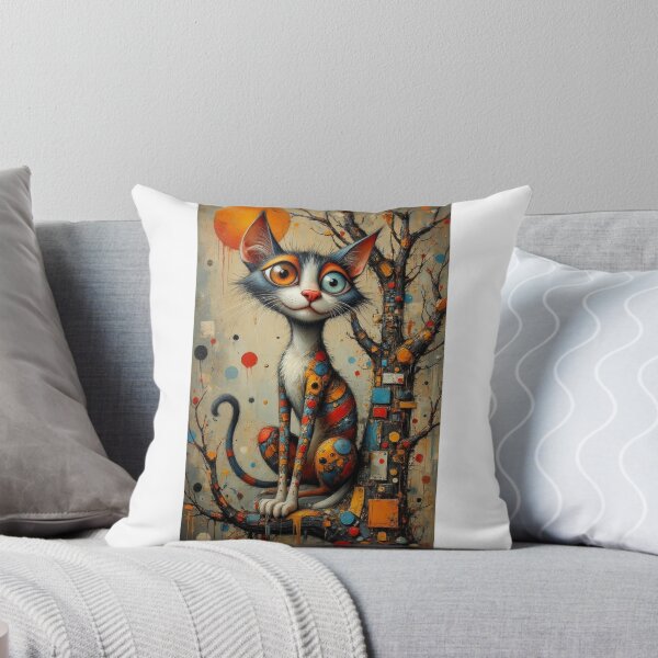 Item preview, Surreal Cat on the Impossible Tree designed and sold by EleganceStudio.