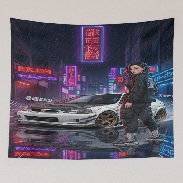 Item preview, Honda Civic Type R Cyberpunk | JDM Tuning designed and sold by JMAVILA ART.