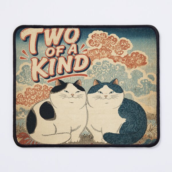 Item preview, Two of a Kind – Japanese Garden Cats designed and sold by INITIAL SHIBA.