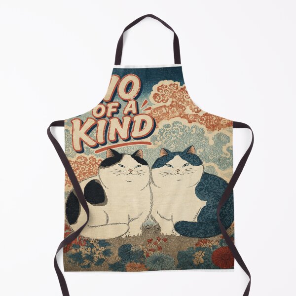 Item preview, Two of a Kind – Japanese Garden Cats designed and sold by INITIAL SHIBA.