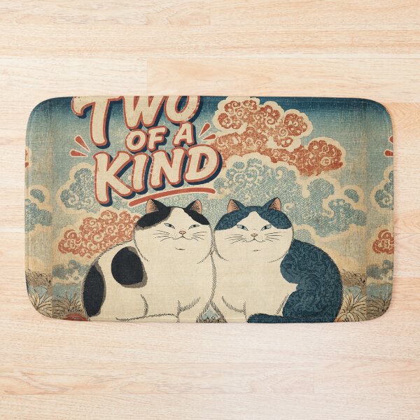 Item preview, Two of a Kind – Japanese Garden Cats designed and sold by INITIAL SHIBA.