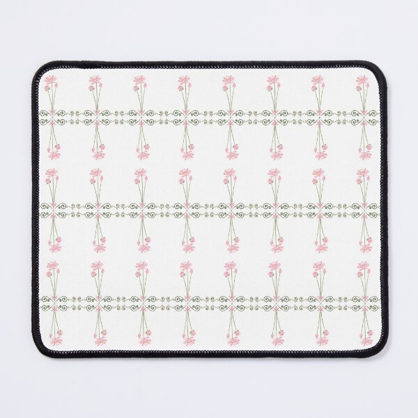 Item preview, Vintage Pink Lotus Vine Floral Border Seamless Pattern Sheet designed and sold by Rehnair.