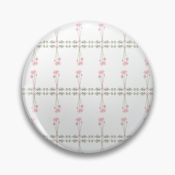 Item preview, Vintage Pink Lotus Vine Floral Border Seamless Pattern Sheet designed and sold by Rehnair.