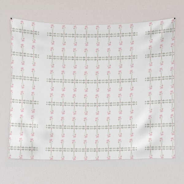 Item preview, Vintage Pink Lotus Vine Floral Border Seamless Pattern Sheet designed and sold by Rehnair.