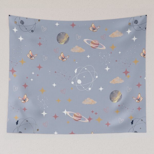 Item preview, Pattern of Space Planets, Butterflies, and Constellations designed and sold by Pattique.