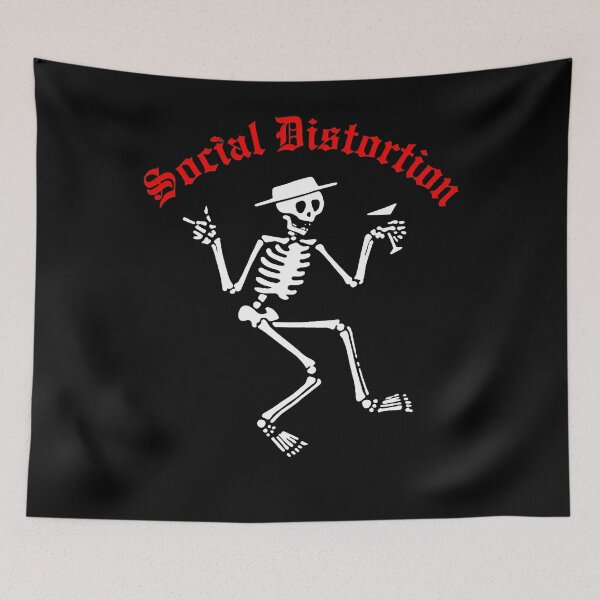 Item preview, Social Distortion Dancing Skeleton Punk Rock designed and sold by HollyBellArtSte.