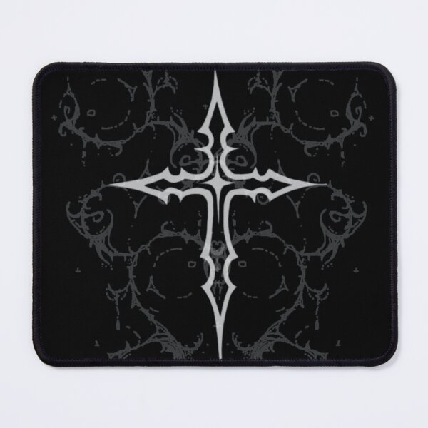 Item preview, Cyber Sigilism Gothic Cross - Y2K Dark Aesthetic Spiky Graphic designed and sold by BrontesWhimsyStore.