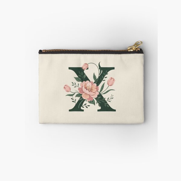 Item preview, Blush pink Floral Letter X Monogram Botanical designed and sold by ITCHAWAWAA.