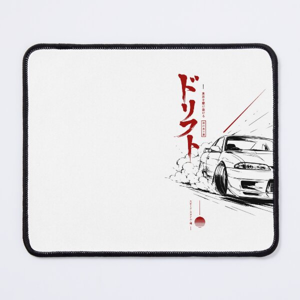 Item preview, Japanese Drift Car – Minimal Black and Red Line Art designed and sold by Gaviani Design Studio.